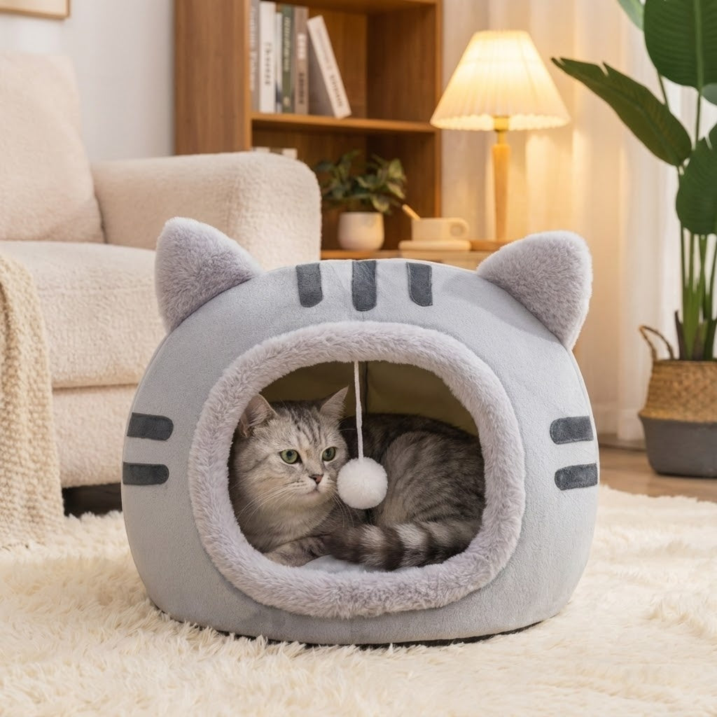 Elwado | Miękkie Legowisko Zimowe | Antypoślizgowy Spód | Wygodne Miejsce Odpoczynku